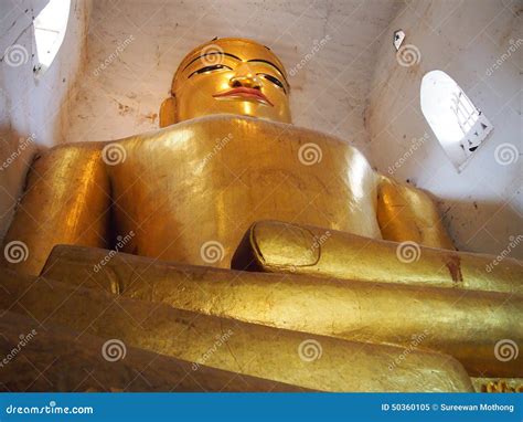 Statue Of Golden Singha Or Lion Guardian Stock Image CartoonDealer