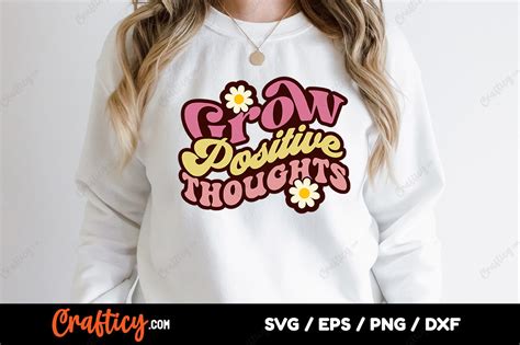 Grow Positive Thoughts Svg Graphic By Crafticy · Creative Fabrica