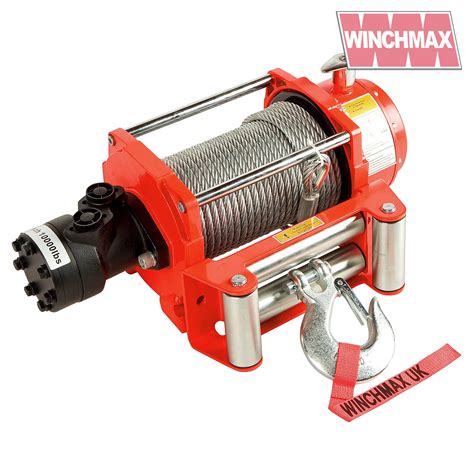 10000lb 4 536kg Original Orange Hydraulic Winch 25m X 9 1mm Steel