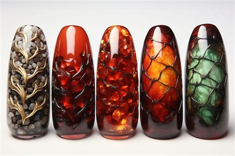 Premium AI Image Four Different Colored Glass Bottles With Different