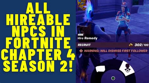 All Hireable NPCs In Fortnite Season 2 Chapter 4 YouTube