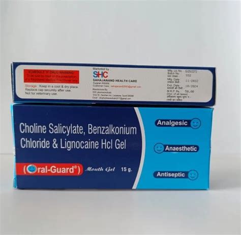 Choline Salicylate,Benzalkonium Chloride, Lignocaine Hcl Gel, 15 Gram at Rs 50/pack in Surat