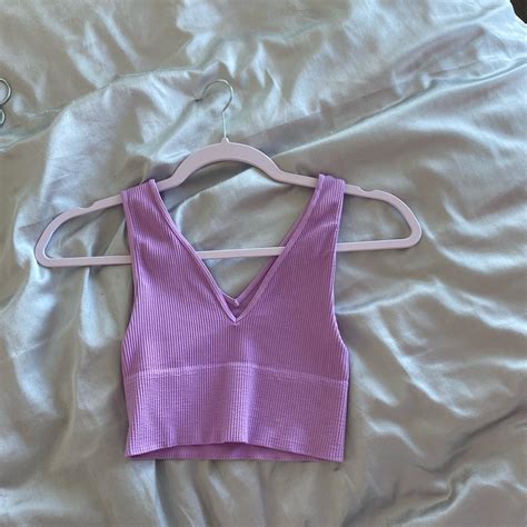 Tillys Purple Crop Tank Size Xs S Very Stretchy Depop