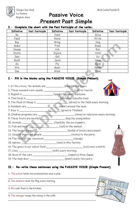 Passive Voice Simple Present And Simple Past Esl Worksheet By Leslie