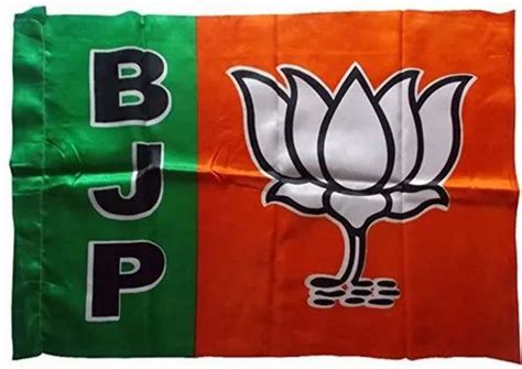 Bjp Satin Printed Flags At ₹ 8piece Bjp Flag In New Delhi Id