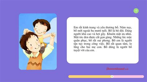 Tả người bố của em (20 mẫu) - Tập làm văn lớp 2