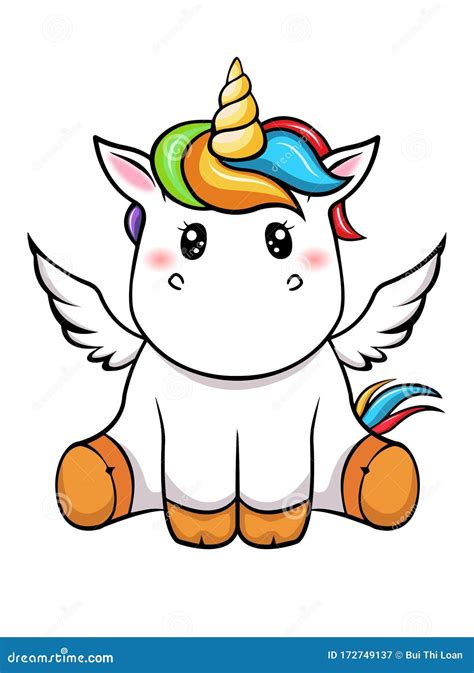 Cute unicornio ilustración del vector Ilustración de unicornio 172749137