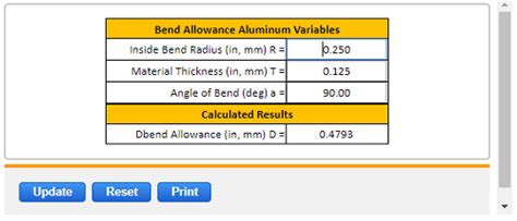 Sheet Metal Bend Design Equations And Calculation