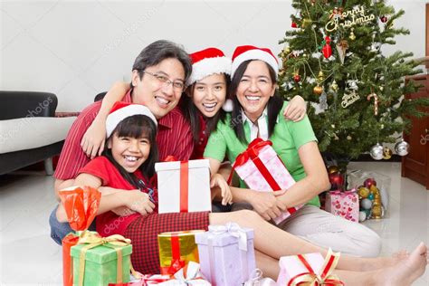 Family pose on Christmas Stock Photo by ©OtnaYdur 10992165