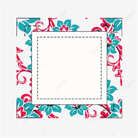 Red Green Batik Frame Frame Batik Frame Javanese Batik Frame Png