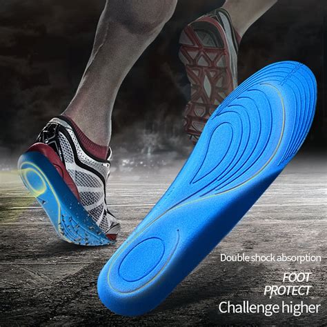 Nafoing Memory Foam Insoles For Shoes Sole Deodorant Breathable Cushion Running Pad Feet Man