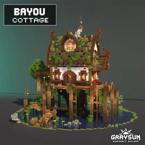 Graysun Minecraft Builds On Instagram Minecraft Bayou Cottage