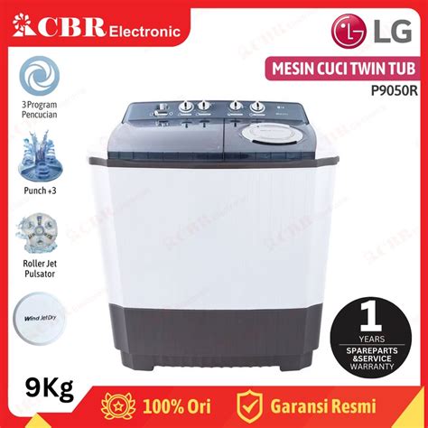 Jual Mesin Cuci LG 2 Tabung 9 Kg P9050R Shopee Indonesia