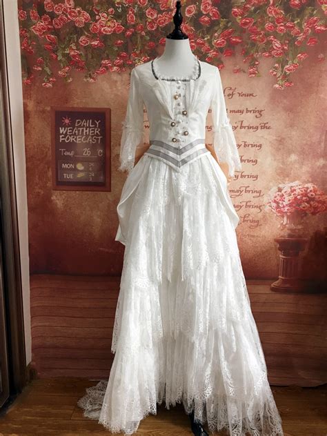 Christine Daae Cosplay Costume Wedding White Dress Phantom Of The Opera