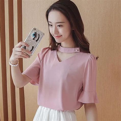 Blusas Feminina V Neck 2017 Summer Korean Style Clothing Women Fashion