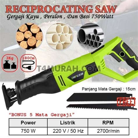 Promo Gergaji Mesin Listrik Reciprocating Saw Ukir Kayu Besi Bukan