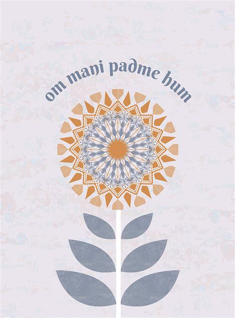 Om Mani Padme Hum Six Syllable Mantra Of Avalokiteshvara Painting By