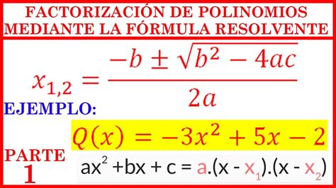 Factorización De Polinomios Ejercicio 3 Youtube