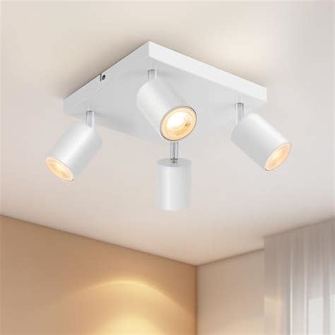 Uring Spot Plafond Led W W Plafonnier Led Spots Orientable Gu