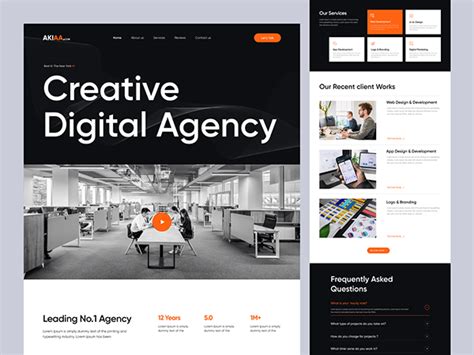 Digital Agency Website 1 Images Behance