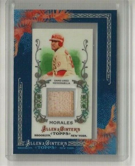 2011 ALLEN GINTER KENDRYS MORALES GAME USED BAT CARD ANGELS EBay