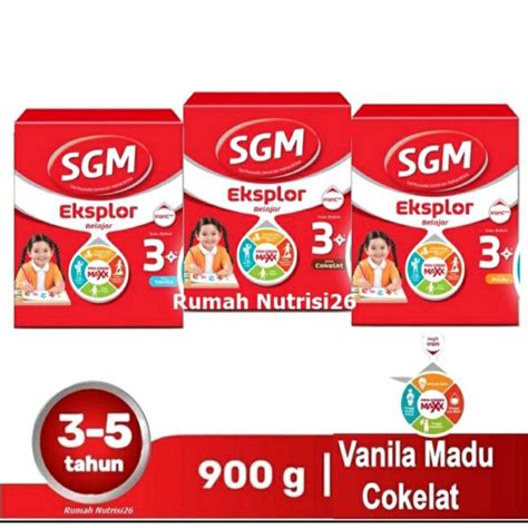 Jual SGM Eksplor 3 Vanila Madu Coklat 900gr Shopee Indonesia