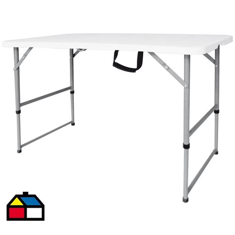 Mesa Plegable Tipo Maleta Rectangular X X Cm Blanco Sodimac