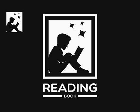 reading book logo design template. simple style for school and ...