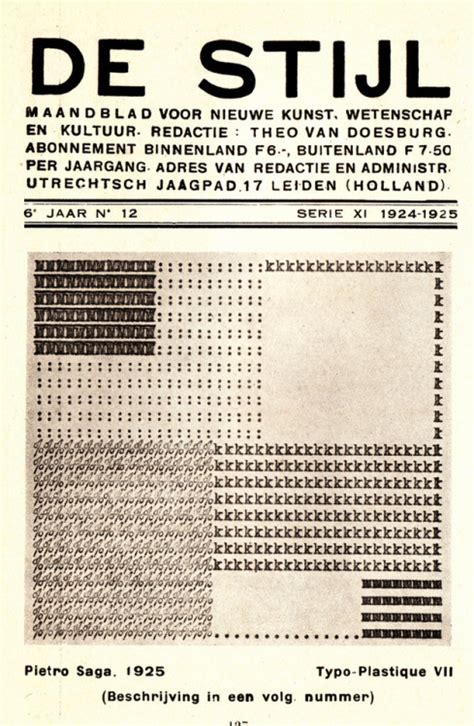 Cover Of De Stijl Magazine 1925 Via Here Tumbex