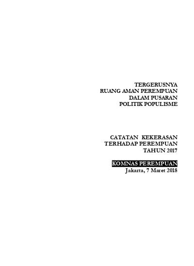 Tergerusnya Ruang Aman Perempuan Dalam Pusaran Politik Populisme