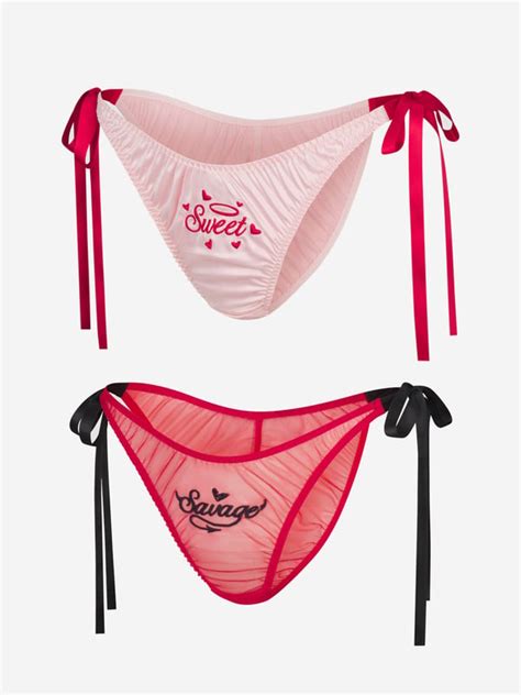 Flirty Wordy Bikini Panty 2 Pack Savage