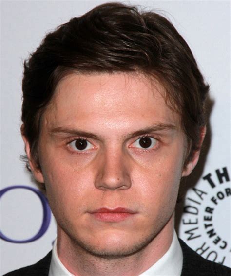 Evan Peters Short Straight Dark Brunette Hairstyle
