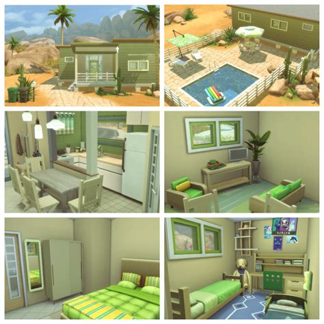 Стартовый дом в Оазис Спрингс Geneviya The Sims 4 Boosty