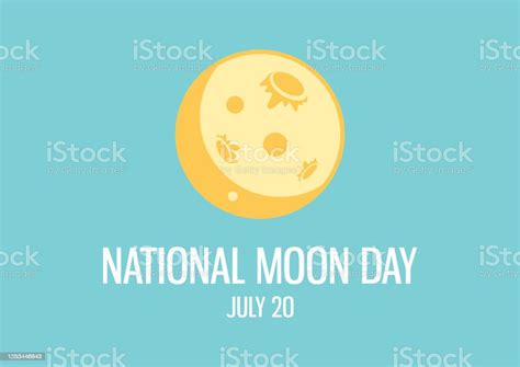 National Moon Day Vector Stock Illustration Download Image Now