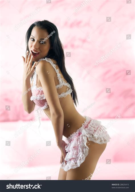 Sexy Beautiful Latina Girl Pink Lingerie Stock Photo 28825415 Shutterstock