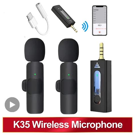 Беспроводной петличный микрофон Bluetooth мини-микрофон для телефона ПК ...