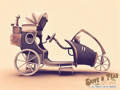 Second Life Marketplace The Dove And Pear Dreamers Cart Black