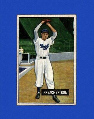 Bowman Set Break Preacher Roe Vg Vgex Crease Gmcards Ebay