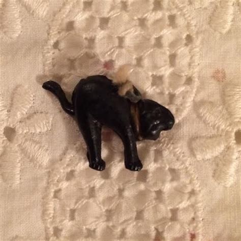 Vintage Rare Black Cat Celluloid Cracker Jack Charm By Moonlightandmagic On Etsy