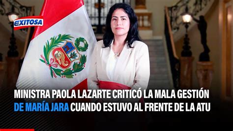 Ministra Paola Lazarte Critic La Mala Gesti N De Mar A Jara Cuando