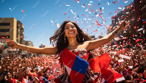 Premium AI Image | Fiestas Patrias Chile Celebration photoshoot