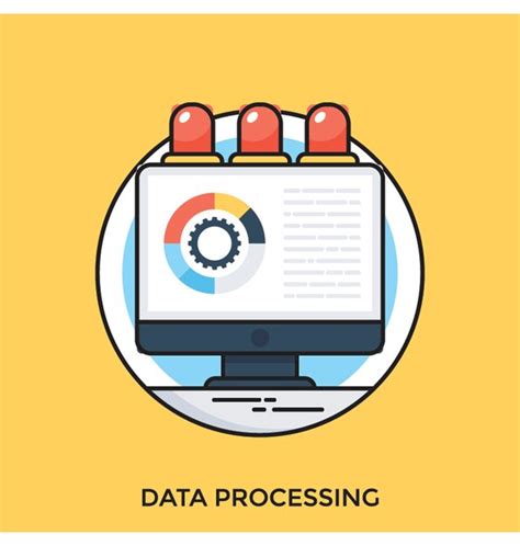 Processamento de dados ícone de vetor plano Vetor Premium