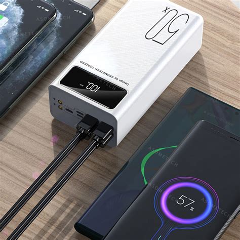 Banco de energía de 50000mAh cargador portátil doble USB carga