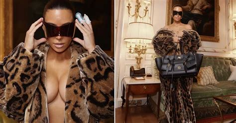 Kim Kardashian Goes Topless In Balenciaga Fur Coat As She S Accused Of