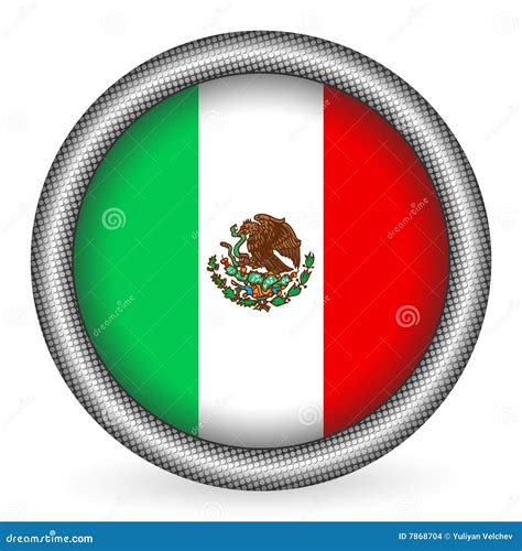 Mexico Flag Button Stock Vector Illustration Of National 7868704