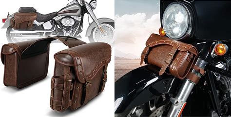 Amazon Nicecnc Vintage Classic Pu Leather Motorcycle Saddle Bags