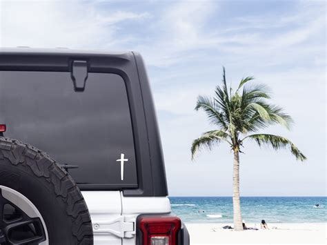 Cross Car Decal Cross Sticker Cross Decals Christian Car Decal
