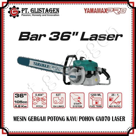 Jual Mesin Gergaji Chainsaw 36 Potong Pohon Chain Saw Yamamax GX070