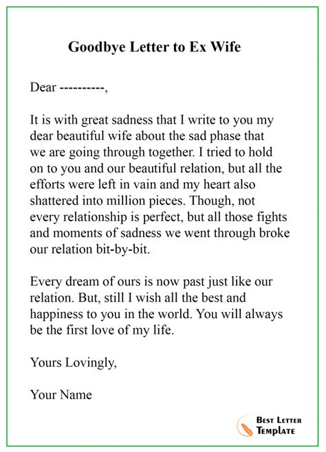 5 Free Goodbye Letter Template To Ex Format Sample And Example