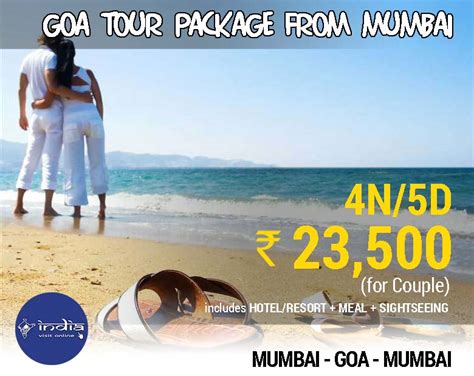 Goa Tour Packages From Mumbai By Air In 2025